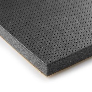 Sound insulation with leather look top layer